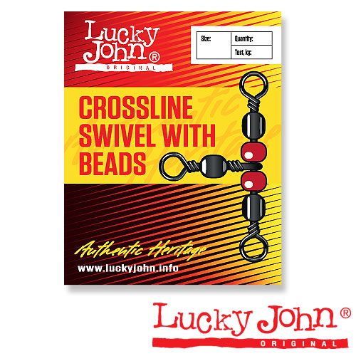 Вертлюг трехстор с бусин Lucky John CROSLINE 012 5027 012 Вертлюг трехстор с бусин Lucky John CROSLINE 012 5027 012