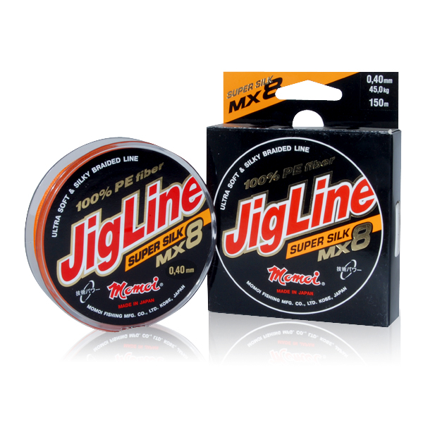 Шнур JigLine MX8 Super Silk 0 12мм 10 0кг 100м оранжевый