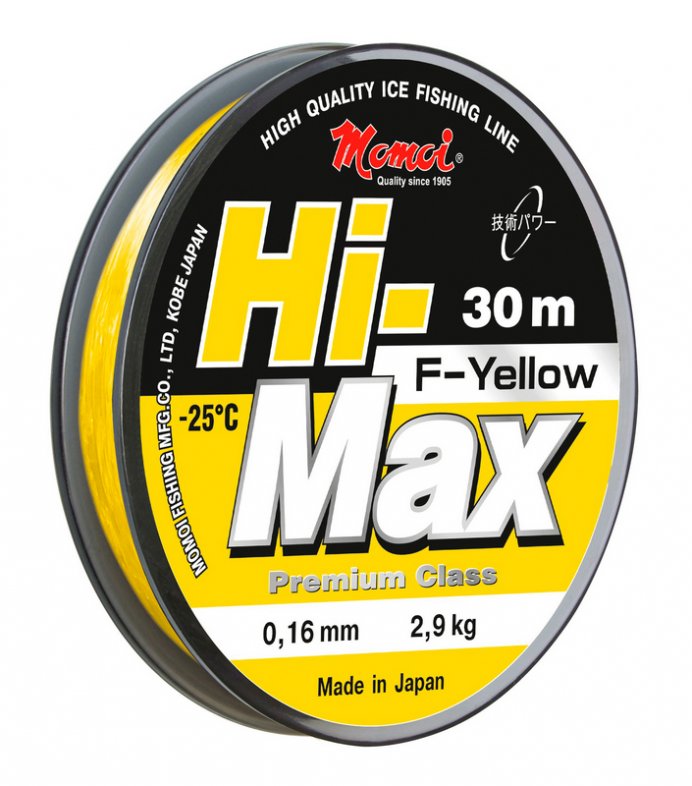 Леска Hi Max F Yellow 0 20мм 30м Леска Hi Max F Yellow 0 20мм 30м