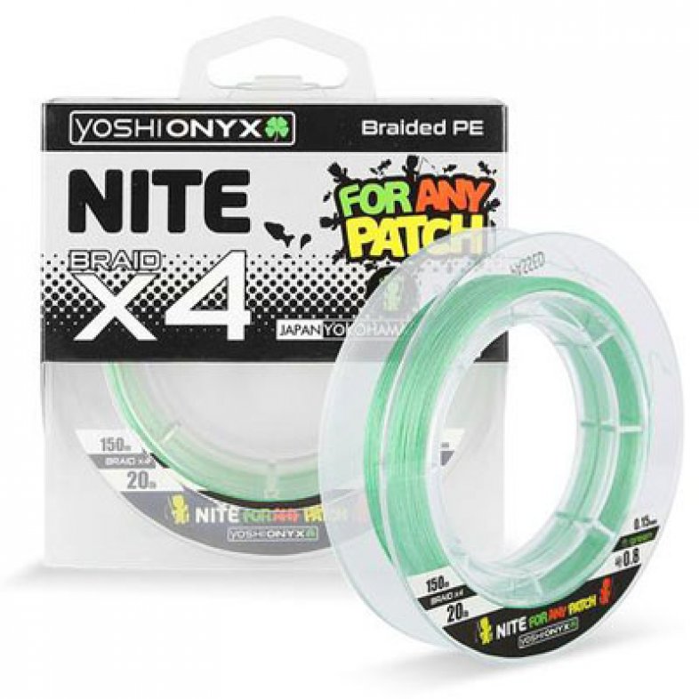 Шнур Yoshi Onyx Nite 4 Green 1 0 150m Шнур Yoshi Onyx Nite 4 Green 1 0 150m