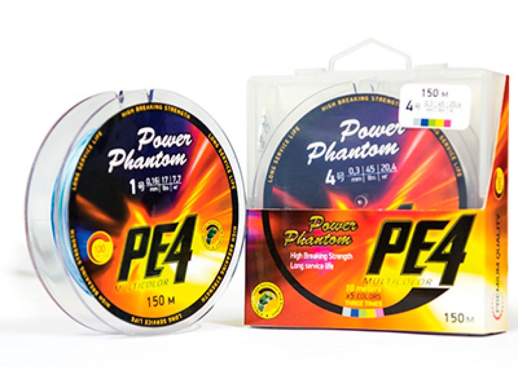 Шнур Power Phantom PE4x 150m multicolor 0 12mm Шнур Power Phantom PE4x 150m multicolor 0 12mm