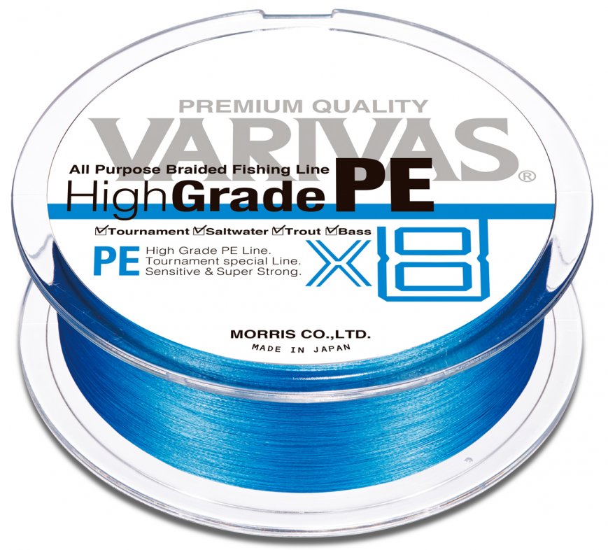 Шнур Varivas High Grade PEх8 150m 1 2 Blue