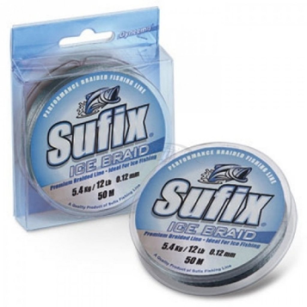 Леска плетеная зимняя Sufix Ice Braid серая 50м 0 06мм 2 7кг