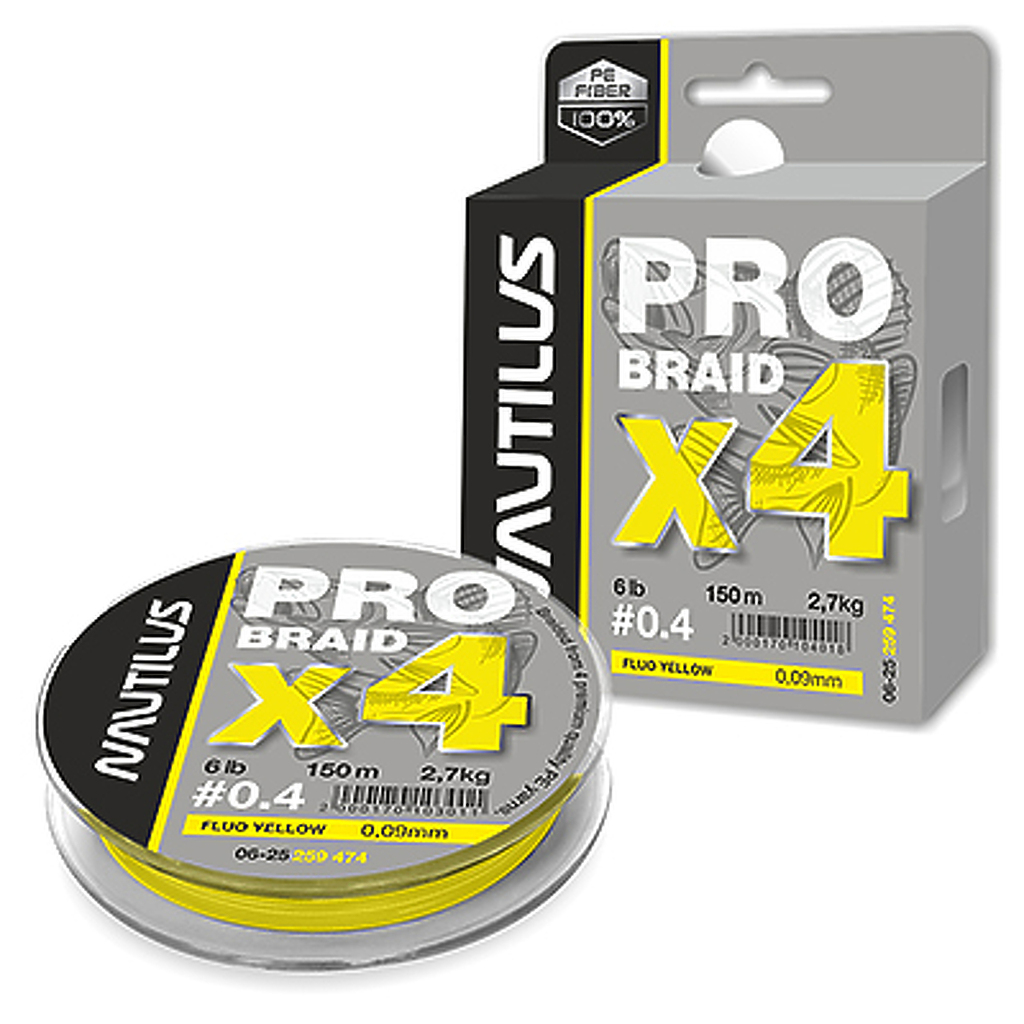 Шнур Nautilus CrossBlade X4 Fluo Yellow d 0 12 5 5кг 150м