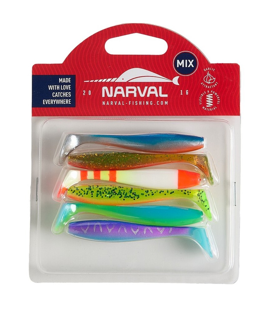 Мягкая приманка Narval Choppy Tail 8см Mix M01 Мягкая приманка Narval Choppy Tail 8см Mix M01