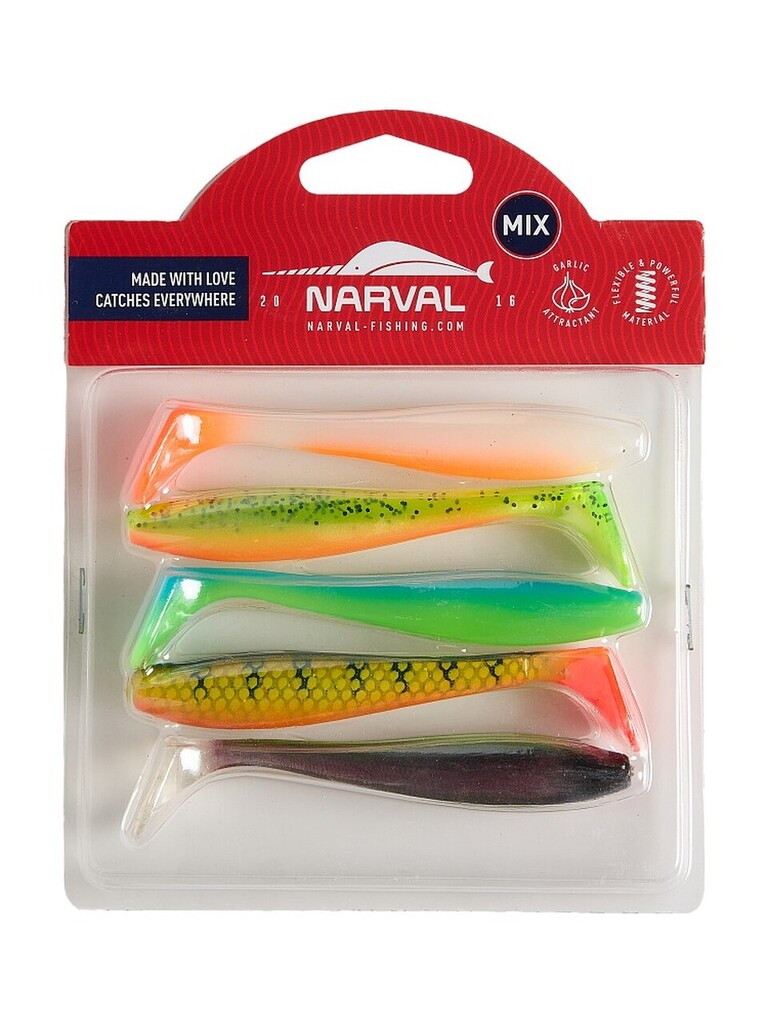 Мягкая приманка Narval Choppy Tail 10см Mix M05 Мягкая приманка Narval Choppy Tail 10см Mix M05