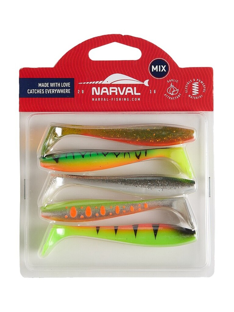 Мягкая приманка Narval Choppy Tail 10см Mix M04 Мягкая приманка Narval Choppy Tail 10см Mix M04