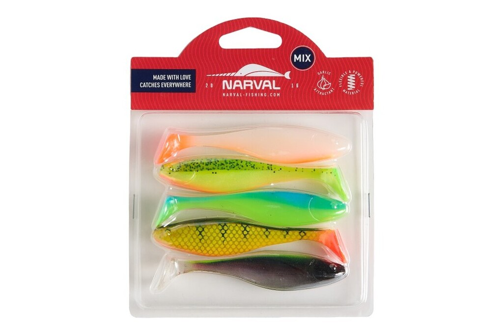 Мягкая приманка Narval Commander Shad 10см Mix M05 Мягкая приманка Narval Commander Shad 10см Mix M05