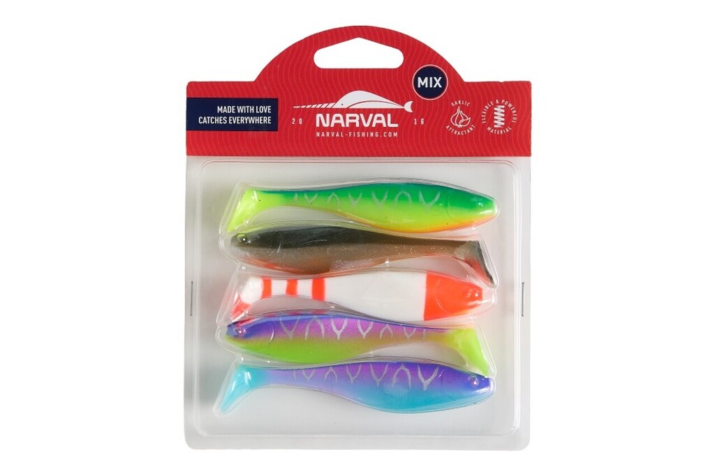 Мягкая приманка Narval Commander Shad 10см Mix M03 Мягкая приманка Narval Commander Shad 10см Mix M03